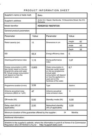Beko KDIS28122
