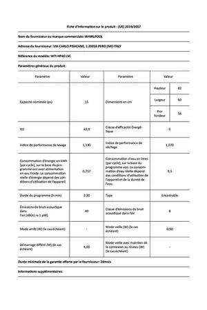 Whirlpool W7IHP40LSC MaxiSpace