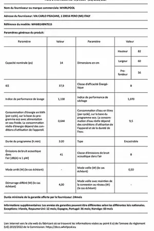 Whirlpool WH6IB14BN7S1S